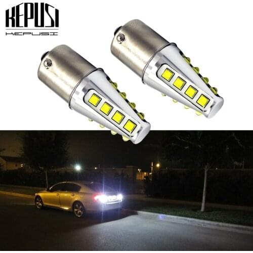2x 1156 BA15S Car LED P21W 7506 7527 LED Bulbs Auto Light Turn Signal Backup Reverse Brake Light for Hyundai Kia Honda Ford
