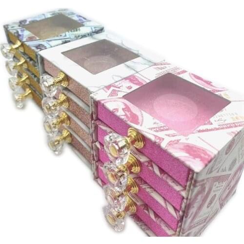 4 pairs set empty eyelash package lash case 4pairs drawer lash package lash box empty lash case