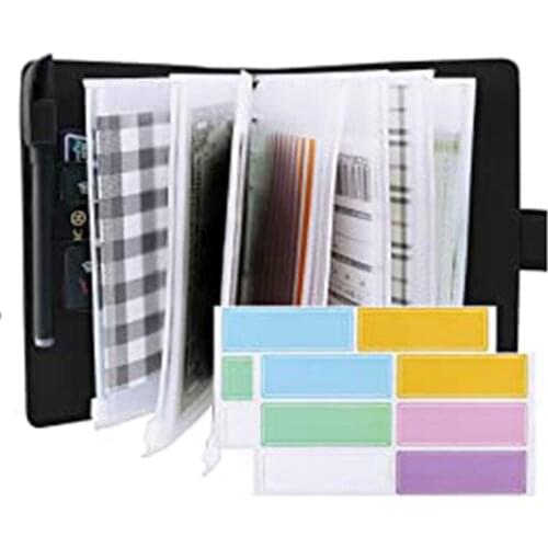 A6 Binder and 12 Transparent Envelopes System Budget Planning Notepad Binder Budget Money Envelope Cash Envelope