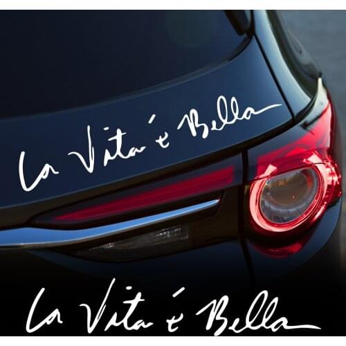 Car Styling Life is Beautiful Car Stickers For Audi A3 A4 A5 A6 Skoda Octavia Renault Megane Ford Focus Fiesta