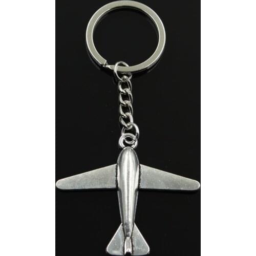 New Fashion Keychain 50x42mm Plane Airplane Pendants DIY Men Jewelry Car Key Chain Ring Holder Souvenir For Gift