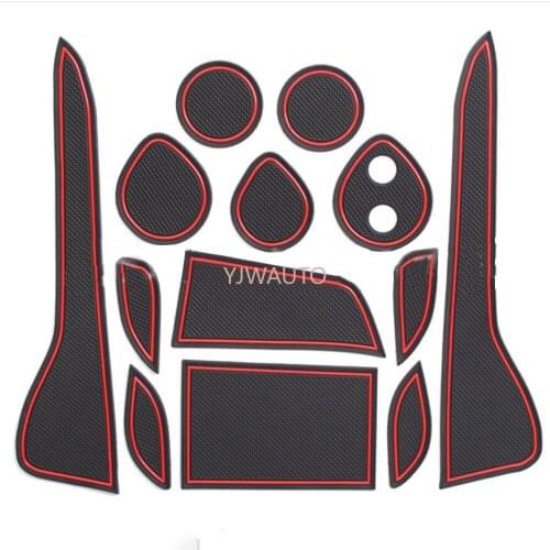 Door Slot Mat for Toyota C-HR Gate Groove Cushion Car Door Rubber Cup Holder Mats Anti-slip Carpets Position