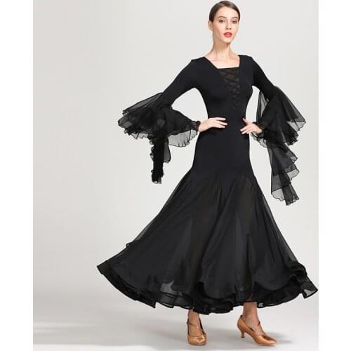Red ballroom dance competition dresses ballroom dress woman standard dance dresses rumba costumes waltz dress Dance wear