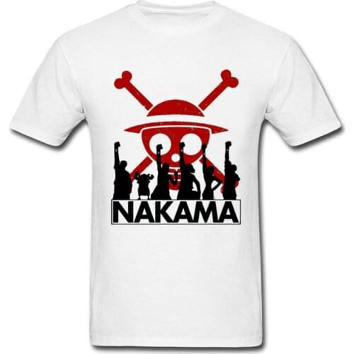 One Piece T-shirt Men Japanese Anime T Shirt Nakama Luffy Tshirt Friends Pirate King Tops Skull Logo Tees Zoro Harajuku Camisa