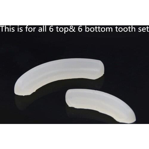 JINAO 2 Pcs Grills Molding Fixing Bar Reusable Silicone Top & Bottom Fitting Mold For HipHop Teeth Grillz