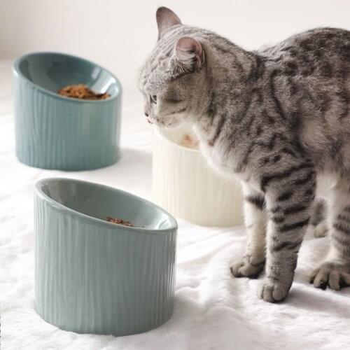 Ceramic Bowl For Pet Cats Pet Food Water Feeder Cats Small Dogs Pet Bowl Non Slip Durable Cat Bowl For Cervical Spine Protection