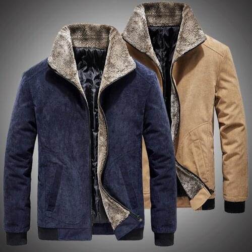 Nrw Winter Jacket Men Padded Parka Corduroy Keep Warm Oouterwear Male Bussiness Casual Padded Parka Brand Jacket Coats M-6XL