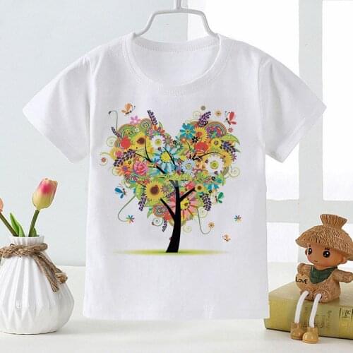 Summer Baby Magic Tree Tops Kids Girl T Shirt Toddler Tees Clothes Children Clothing Cartoon T-shirts Short Sleeve Casual Wear