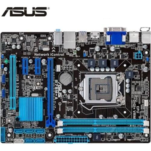 ASUS B75M-A Motherboard LGA 1155 DDR3 16GB For Intel B75 B75M-A Desktop Mainboard Systemboard SATA III PCI-E X16 Used AMI BIOS