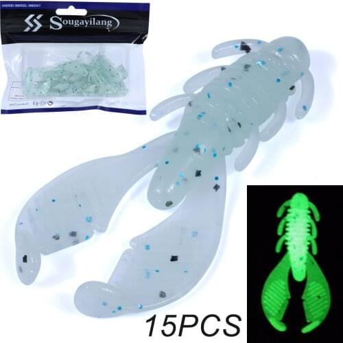 Sougayilang 50mm 15pcs Fishing Soft Lure Baits Trout Bass Lure Silicone Swimbait Jigging Wobblers for Pike Artifical Rubber Bait