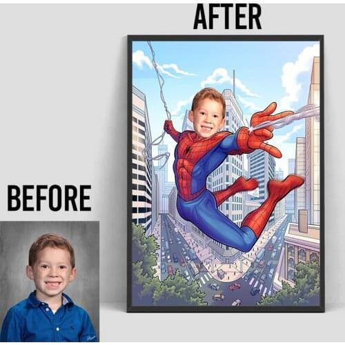 Marvel Spider Man Custom Diamond Painting For Kid Room Decor Custom Personalized Diamond Embroidery Wall Art Children Gifts