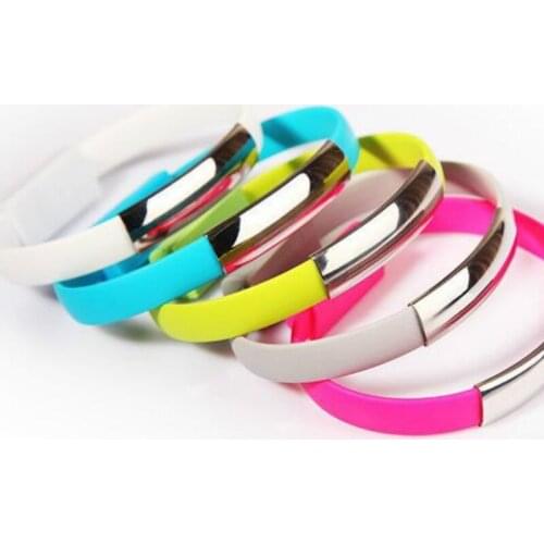 Outdoor Mini Micro USB Bracelet Wrist 22cm Data Charging Cable for IPhone XS Max XR X 7 8 Android Phone Charger Cables 1000pcs