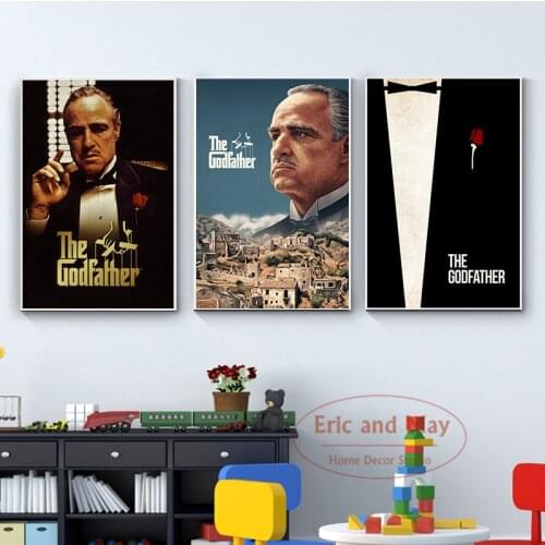 Classic Movie Gangsters Godfather Wall Art Canvas Painting Posters And Prints Pictures Home Decor