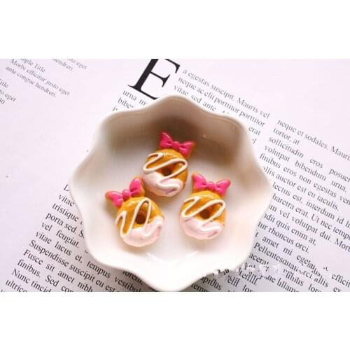 5Pcs/Lot Slime Charms Donut Desert Polymer Slime Filler Toy For Children Charms Modeling Clay DIY Accessory For Kids