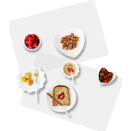 Transparent Placemat Washable Placemat for Heat-Resistant Non-Slip Kitchen Placemat Table (8 Pcs)