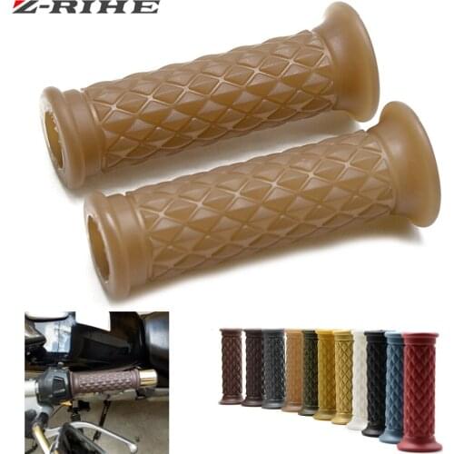 7/8" Motorcycle Rubber Hand Grip Bar Handlebar Grips Handle Bar For Triumph Street Scrambler Vespa GTS 300 Piaggio Moto Guzzi