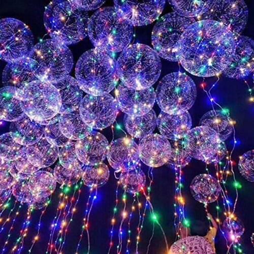 Led Balloon Transparent Helium Clear Luminous Balloons Wedding Birthday Party Decorations Kids LED Light Balloon