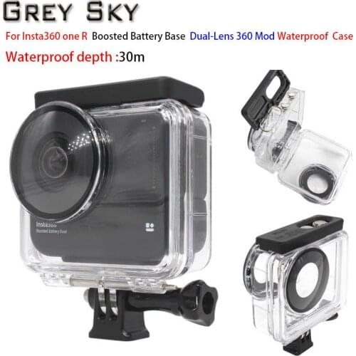 Insta360 One R 4K Edition 5.7K Dual-lens 360 Edition 30M Diving Case Waterproof Housing Work for Insta360 Boosted Battery Base