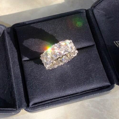 High-Quality Jewelry 925 Sterling Silver Fashion Ring Exquisite Cubic Zirconiat ValentineS Day Women Men Gift