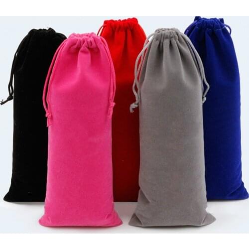 1pc Velvet Power Bank Bag USB Charging Line Data Cable Storage Bag Students Stationery Pouch Vacuum Cup Bottle Bag Random Color