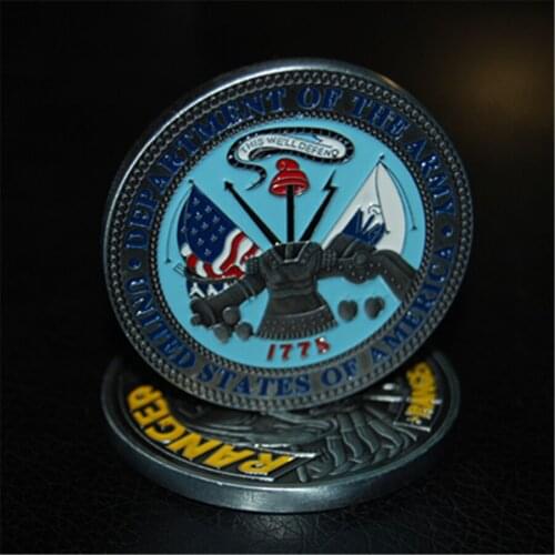 1pcs/lot free shipping US Army Ranger Challenge Coin - Rangers Lead The Way