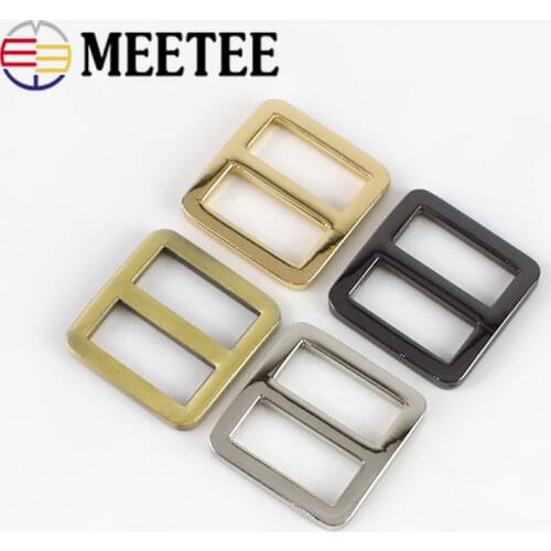 4/10/30pcs 19mm Webbing Straps Metal Slider Tri Glide Adjuster Buckles Bag Shoes Belt Clasp Hooks DIY Leather Accessories F4-4