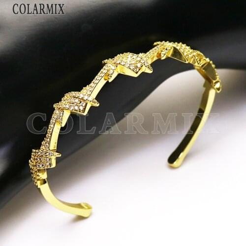 3 Pcs New design zircon crystal bangles high quality zircon Metal bangle fashion jewelry for women 51364