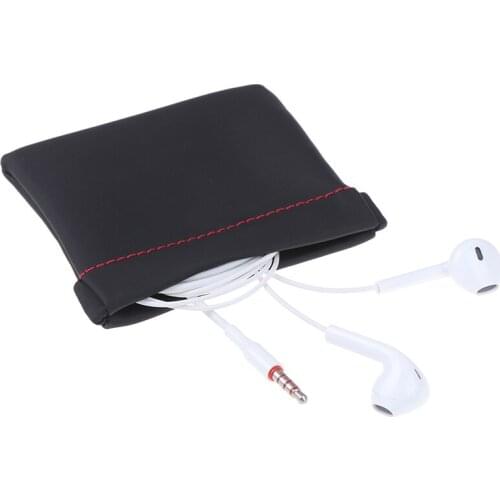 3pcs Earphone Bag PU Headphone Carrying Case Headphones Storage Pouch Mini-protection Cable Headset Earbud Coin Small Bag