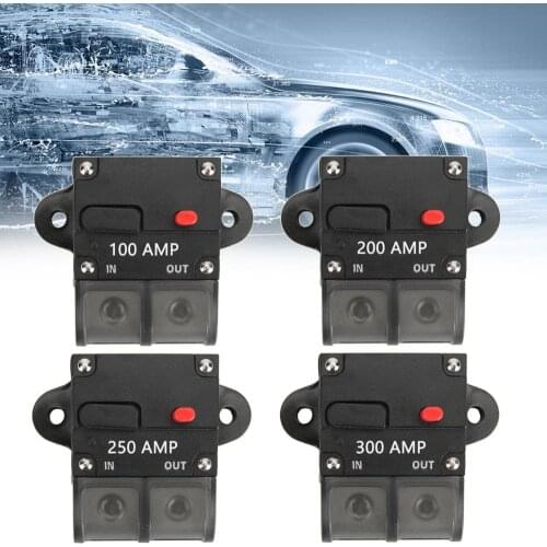 Areyourshop Automatic Circuit Breaker 100A 200A 250A 300A Manual Reset Inline Terminal Block Marine Car