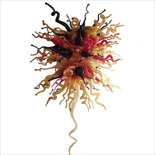 Hotel Big French Vintage Top Design Colored pendant light Art Design Frosted Mouth Blown Glass With 110v-240v LED Bulbs