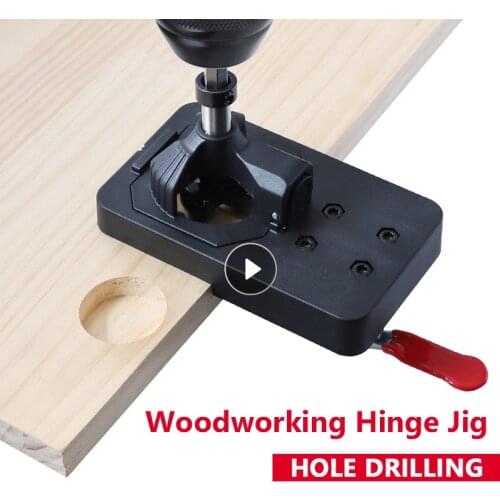35mm Hinge Hole Drill Bit Carpentry Tool DIY Door Cabinet Hinge Jig Drilling Guide Opener Locator With Forstner Bit For Woodwork