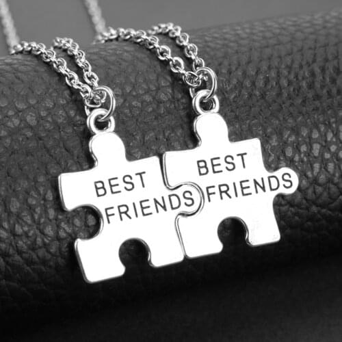 Bestfriend Charm Necklace Maze Double Chain Necklace Women Men Friend Sweater Necklace