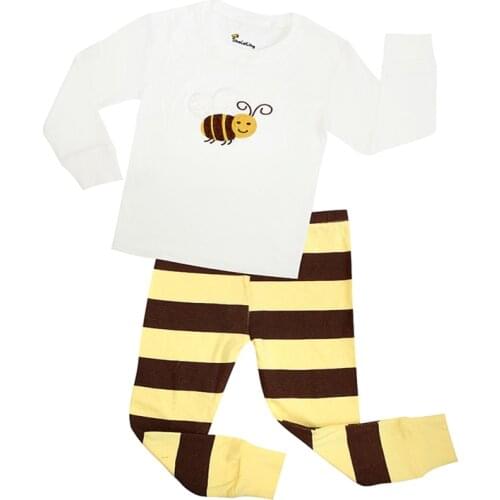Children Autumn Pajamas Clothing Set Boys & Girls Cartoon Sleepwear Suit Kids Long-sleeved+pants 2-piece Baby Clothes Outfits