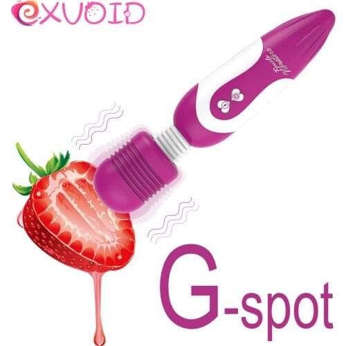 EXVOID Magic Wand Sex Toys for Women G-spot Massager Sex Shop 12 Mode AV Stick Vibrator Dildos for Woman Clitoris Stimulator