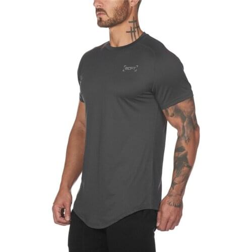Brand Fashion T Shirt Men Mesh Quick-drying Breathable Gym Short Sleeve Fitness Mens T-shirt Workout Tee Tight Bodybuilding Tops