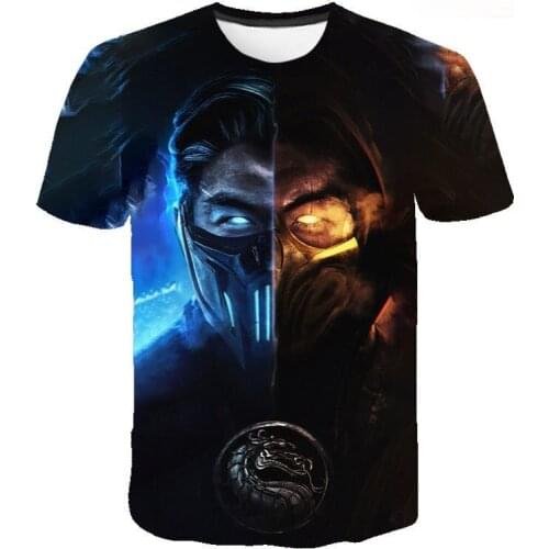 3D Printed T-shirt Mortal Kombat Short Sleeve T Shirts 2021 Summer Fashion Men Women Casual Oversized Clothes Cool Tops Tee