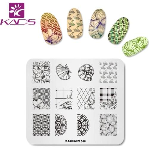 KADS Nail Stamping Plate Flower Fashion Design Manicure Stencils Stamp Nail Plate Manicure Nail Art Template