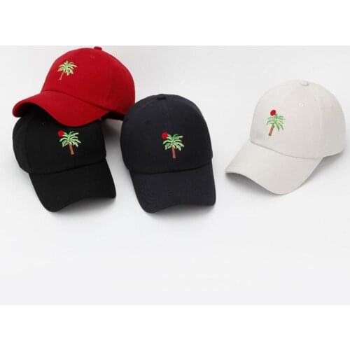 UNIKEVOW Fashion Cap Women Men Summer Spring Cotton Caps Women Coconut tree Solid Adult baseball Cap Snapback Women Cap