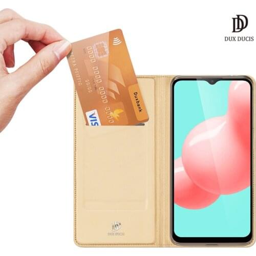 For Samsung Galaxy A32 5G DUX DUCIS Skin Pro Series Leather Wallet Flip Case Full Protection Steady Stand Magnetic Closure
