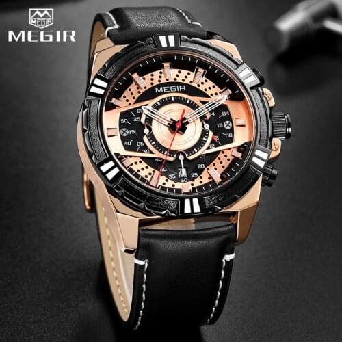 Creative MEGIR Watch Men Fashion Sports Watches Top Brand Men Waterproof Quartz Wristwatch Calendar Male Clock Relogio Masculino