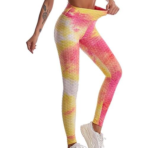 New Womens Stretch Yoga Leggings High Waist Fitness Sports Leggings Running Gym Hip Lift Pants Sportswear Women Yoga Pants E2