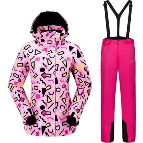 Outdoor sports ski wear, ladies' warm, breathable, wear-resistant snow suit