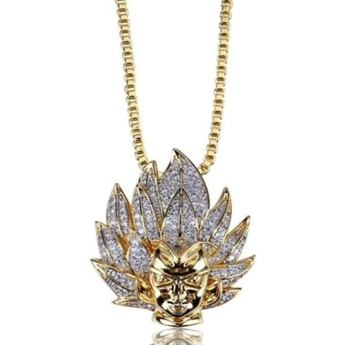 Hip Hop Metal Monkey King Cartoon Anime Character Men and Women Pendant Necklace