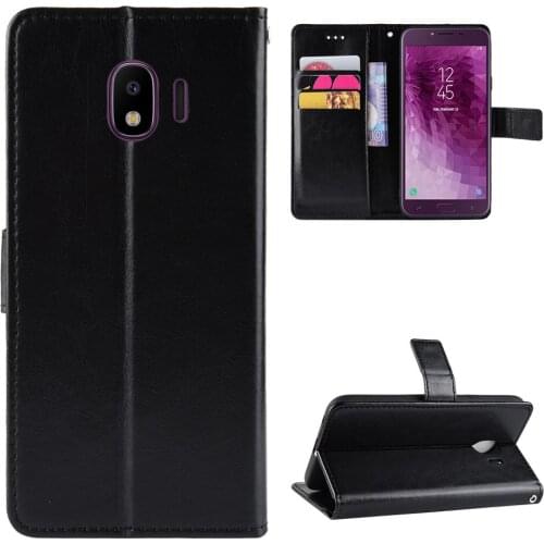 Fashion ShockProof Flip PU Leather Wallet Cover Samsung Galaxy J4 2018 Case For Samsung J4 Plus J 4 SamsungJ4 Phone Bags