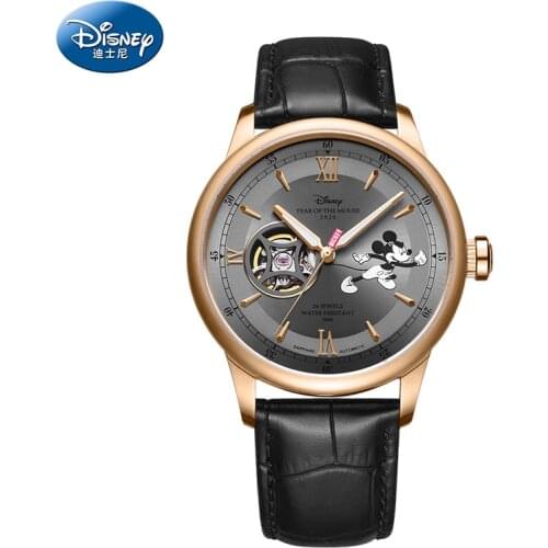 Disney Micky Mouse Limited Editon Men Automatic Wrist Watch Japan Mechanical Movement 50M Waterproof Luminous Hands Hollow 2020