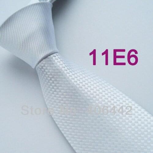 Coachella Mens ties Solid Snow White Knot Contrast Grids Microfiber Woven Necktie Formal Neck tie for dress shirts Wedding