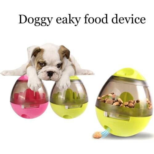 Pet Food Feeding Ball Dog Chew Play Toy Pet Food Ball Tumbler Drain Educational Toy Dog Cat Feeding Ball Pets Puppy Toys
