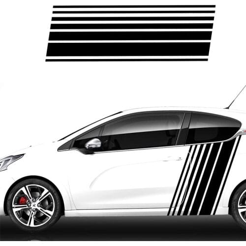 For Peugeot 208 2 Door Side Racing Stripes Car Stickers Graphics Vehicle Decals