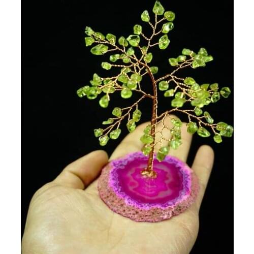 Natural crystal creative tree get rich tree decoration