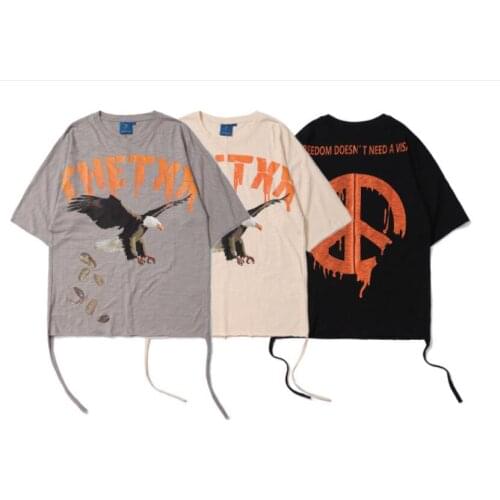 New Summer New Style Casual Solid Length Crew Neck Cotton Oversized Fashion Hip Hop T-Shirts 2020 Summer New T-Shirt Men hiphop